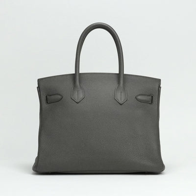 HERMES 爱马仕 Birkin 30 Birkin 30 袋手提袋dogo etan灰金金属配件