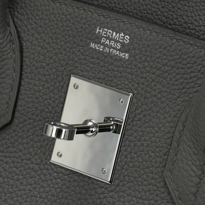 HERMES 爱马仕 Birkin 30 Birkin 30 袋手提袋dogo etan灰色银金属配件