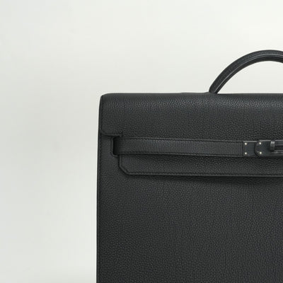 HERMES 헤르메스 Kelly depeche 36 monochrome Kelly depeche 36 monochrome 가방, 비즈니스 가방, 서류 가방, 토고, 소아 블랙, 느와르, 검은 색, 검은 색, 금속 피팅, 비즈니스 케이스