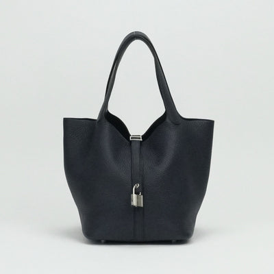 HERMES HERMES Picotin lock MM Picotin lock MM Picotin lock 22 Tote bag Torillon Clemence Blue Nuits Navy Silver hardware