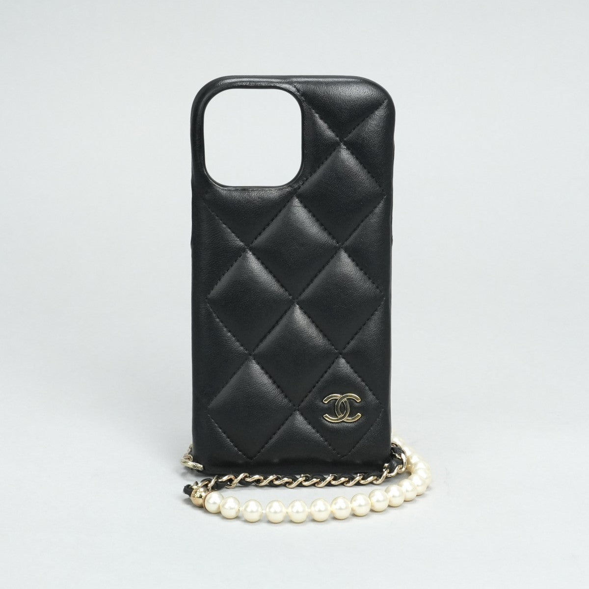 CHANEL CHANEL Matelasse iPhone14ProMAX iPhone 14 Pro Max Other Lambskin black gold fittings