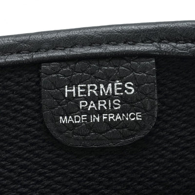 HERMES 爱马仕 Evelyne 3 GM Evelyne 3GM Evelyne 3 GM 袋肩袋灰烬灰烬Torillon clemence noir ecru黑色米色黑色银色硬件