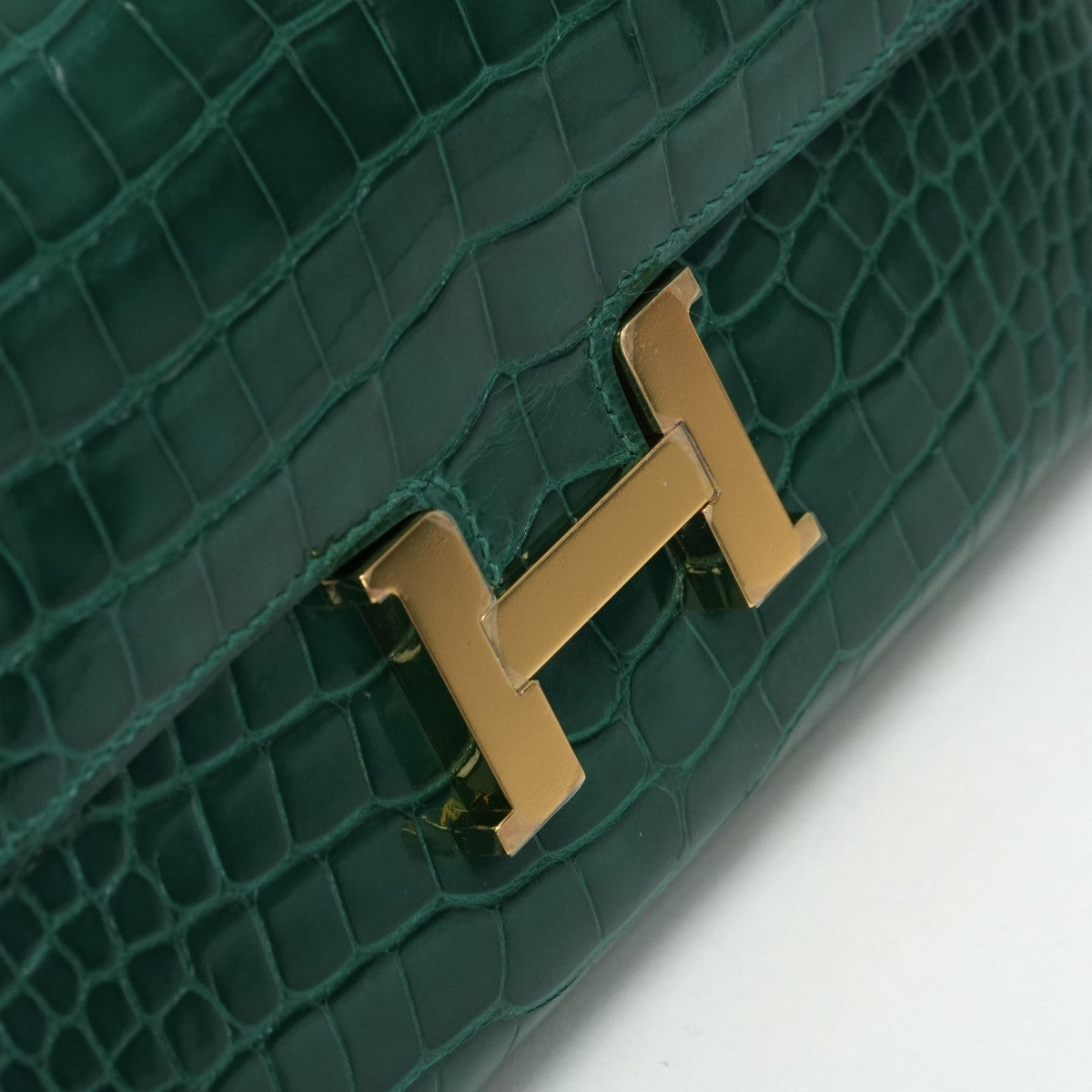 HERMES HERMES Constance long Constance long Wallet Long Wallet Long Wallet Alligator Cactus Green Green Gold Hardware Exotic