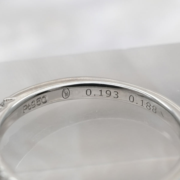 ★DIAMOND SHIRAISHI★ ダイヤモンド 婚約指輪 Pt950 0.193ct/FD:0.052ct/Ginza Diamond Shiraishi/銀座ダイヤモンド