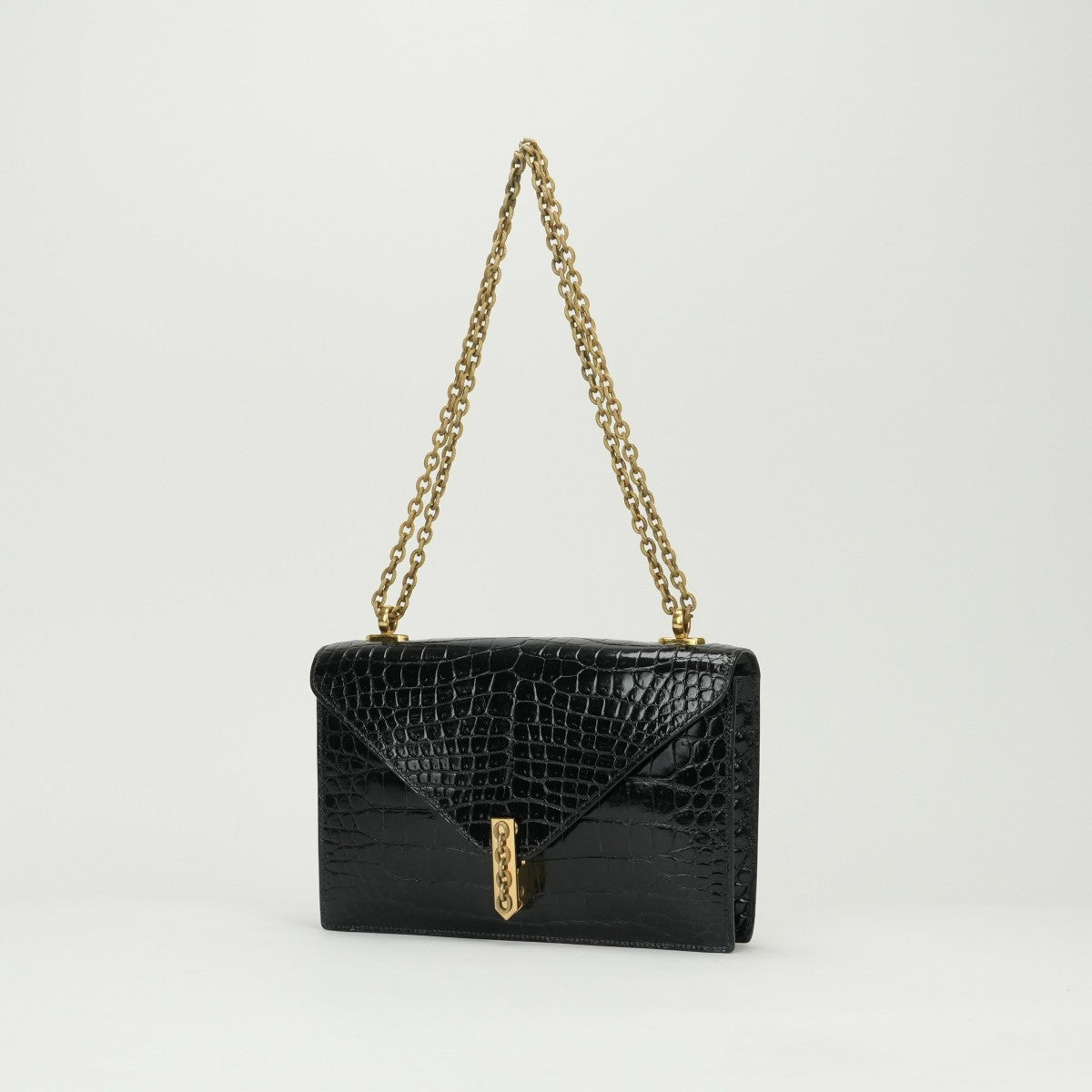 HERMES HERMES Alcazar bag shoulder bag crocodile noir noir black black gold hardware