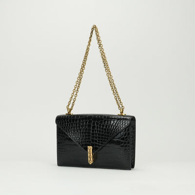 HERMES HERMES Alcazar bag shoulder bag crocodile noir noir black black gold hardware