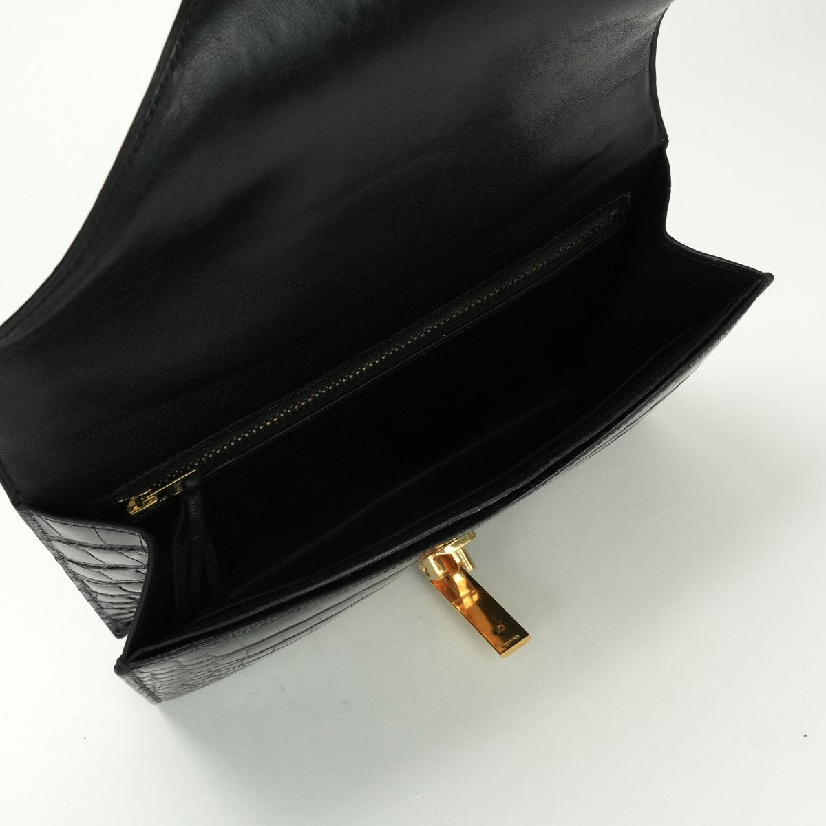 HERMES HERMES Alcazar bag shoulder bag crocodile noir noir black black gold hardware
