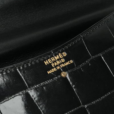 HERMES HERMES Alcazar bag shoulder bag crocodile noir noir black black gold hardware
