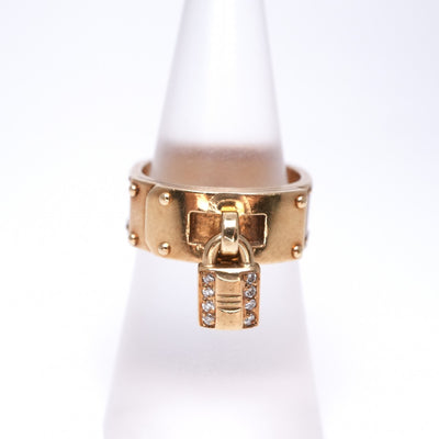 HERMES 爱马仕 Kelly Kelly 环750金色古董古董稀有稀有标志性钻石珠宝