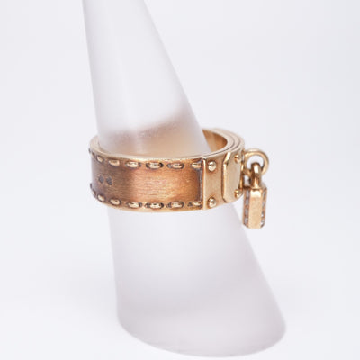HERMES 爱马仕 Kelly Kelly 环750金色古董古董稀有稀有标志性钻石珠宝