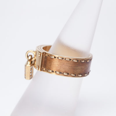 HERMES 爱马仕 Kelly Kelly 环750金色古董古董稀有稀有标志性钻石珠宝