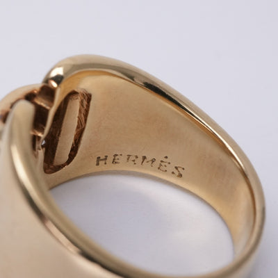 HERMES 爱马仕戒指750金色古董稀有钻石珠宝珠宝