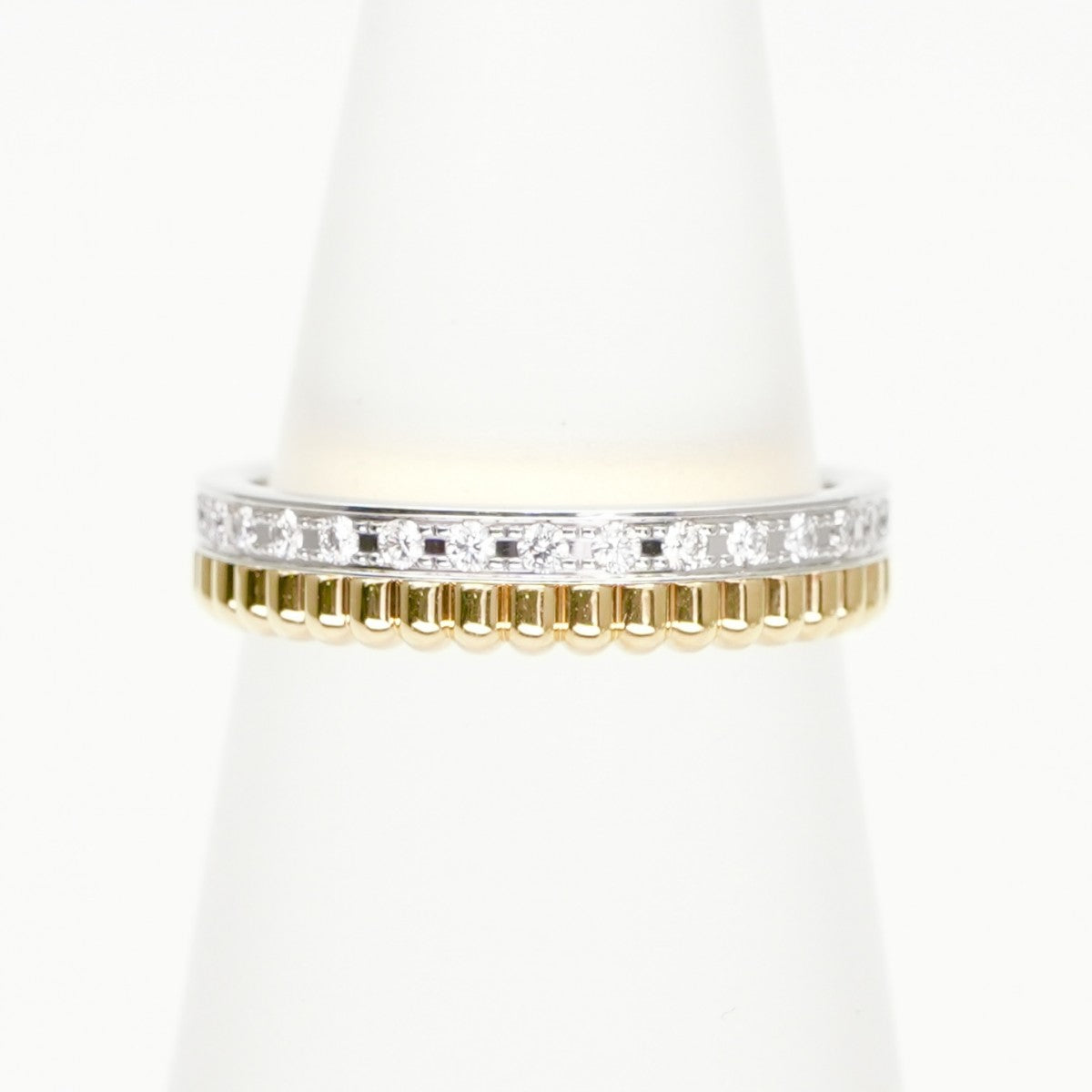 BOUCHERON Boucheron Catre Radiant ring 반쯤 포장 Quatre ring빛나는 반지 퀘이트 레디언트 에디션 링 750yg/wg 옐로우 골드 화이트 골드 영원 반지 결혼 반지 결혼 반지 k18yg wg