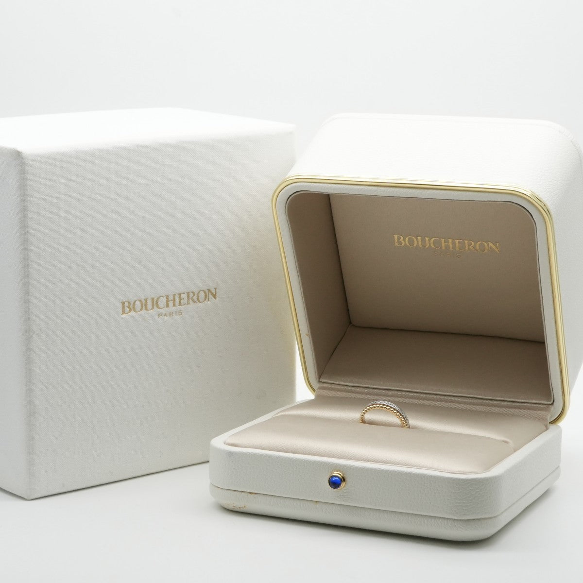 BOUCHERON Boucheron Catre Radiant ring 반쯤 포장 Quatre ring빛나는 반지 퀘이트 레디언트 에디션 링 750yg/wg 옐로우 골드 화이트 골드 영원 반지 결혼 반지 결혼 반지 k18yg wg