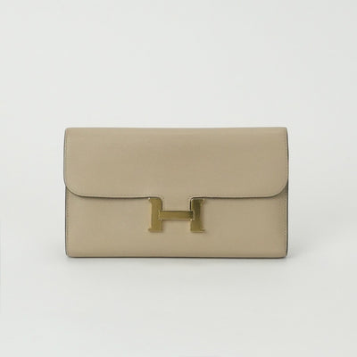 HERMES 헤르메스 Constance long verso Constance long 지갑 롱 지갑 Epson 트렌치 베이지 색 목표 피팅 Vaugh Epson Bicolor