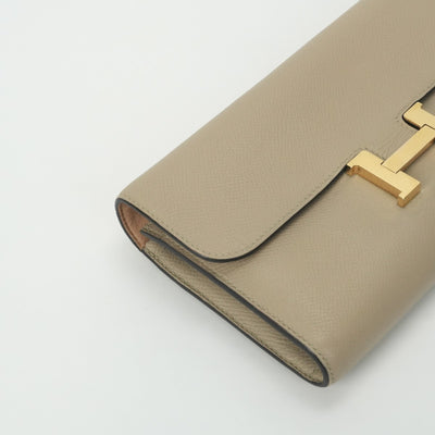 HERMES 헤르메스 Constance long verso Constance long 지갑 롱 지갑 Epson 트렌치 베이지 색 목표 피팅 Vaugh Epson Bicolor