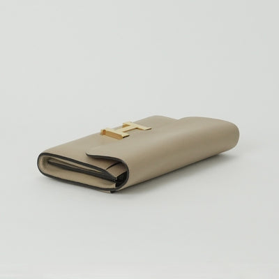 HERMES HERMES Constance long verso Constance long Wallet Long Wallet Epson Trench Beige Goal Fittings Vaugh Epson Bicolor