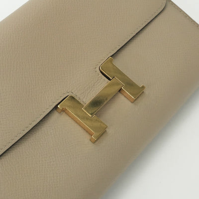 HERMES 헤르메스 Constance long verso Constance long 지갑 롱 지갑 Epson 트렌치 베이지 색 목표 피팅 Vaugh Epson Bicolor