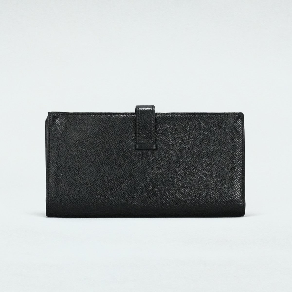 HERMES HERMES B?arn soufflet Bearn soufflet Wallet Long Wallet Epson Noir Black Gold Hardware Vaugh Epson