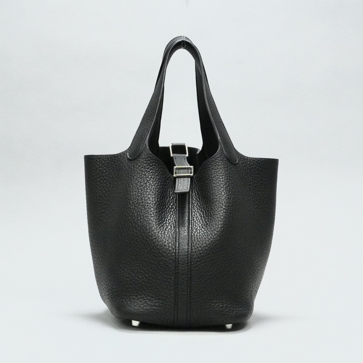 HERMES HERMES Picotin PM Picotin PM Picotin 18 Tote bag Toryon Clemence Noir Black Silver Metal Fittings Handbag