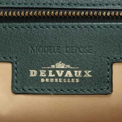 DELVAUX Delvaux Brillon MM Brillon MM袋，手提袋，皮革，绿色，绿色，金色硬件，手袋，肩膀袋，2向袋子