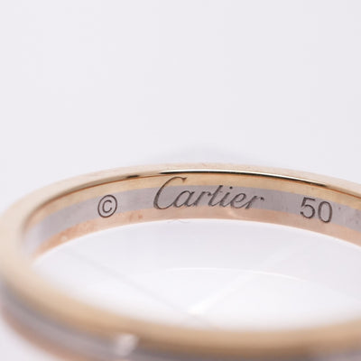 CARTIER 까르띠에 루이스 CARTIER 루이CARTIERVendome Ring 750 노란색 흰색 핑크 골드 웨딩 링 링 결혼 반지 3 색 금