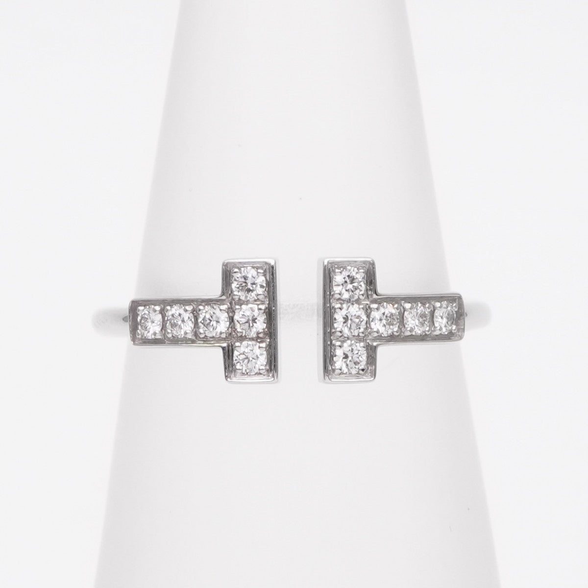 Tiffany & Co. TIFFANY&Co. Wire Ring T-Wire 18K White Gold Tiffany & Co. T-ring 750WG silver diamond white gold