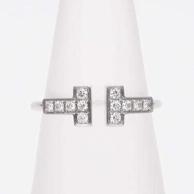 Tiffany & Co. TIFFANY&Co. Wire Ring T-Wire 18K White Gold Tiffany & Co. T-ring 750WG silver diamond white gold