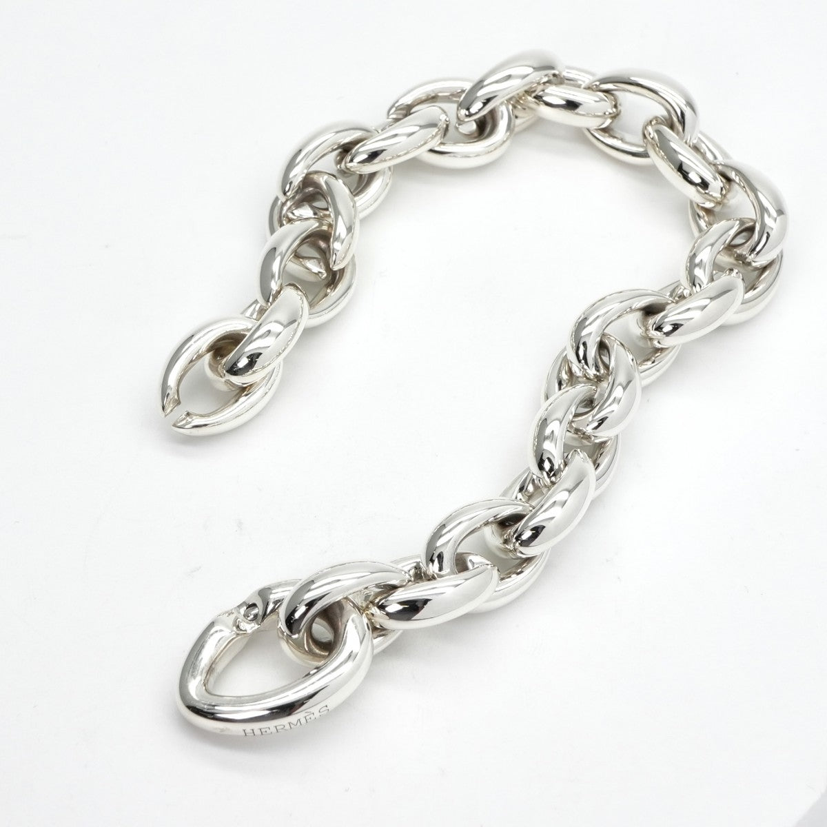 HERMES HERMES Acrobat Acrobat MM Bracelet Bangle Cuff 925 Silver Silver MM 22-panel Rare