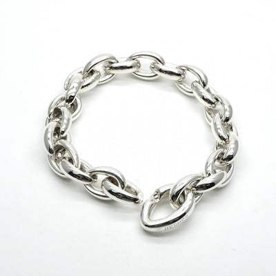 HERMES HERMES Acrobat Acrobat MM Bracelet Bangle Cuff 925 Silver Silver MM 22-panel Rare