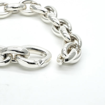 HERMES HERMES Acrobat Acrobat MM Bracelet Bangle Cuff 925 Silver Silver MM 22-panel Rare