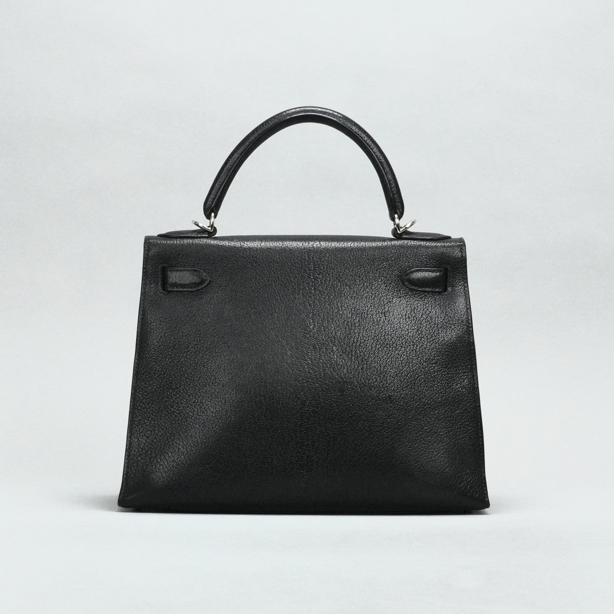 HERMES HERMES Kelly 28 Kelly 28 Bag, Tote Bag, Shoulder Bag, Chevre, Noir, Black, Silver Fittings Chevre mysore