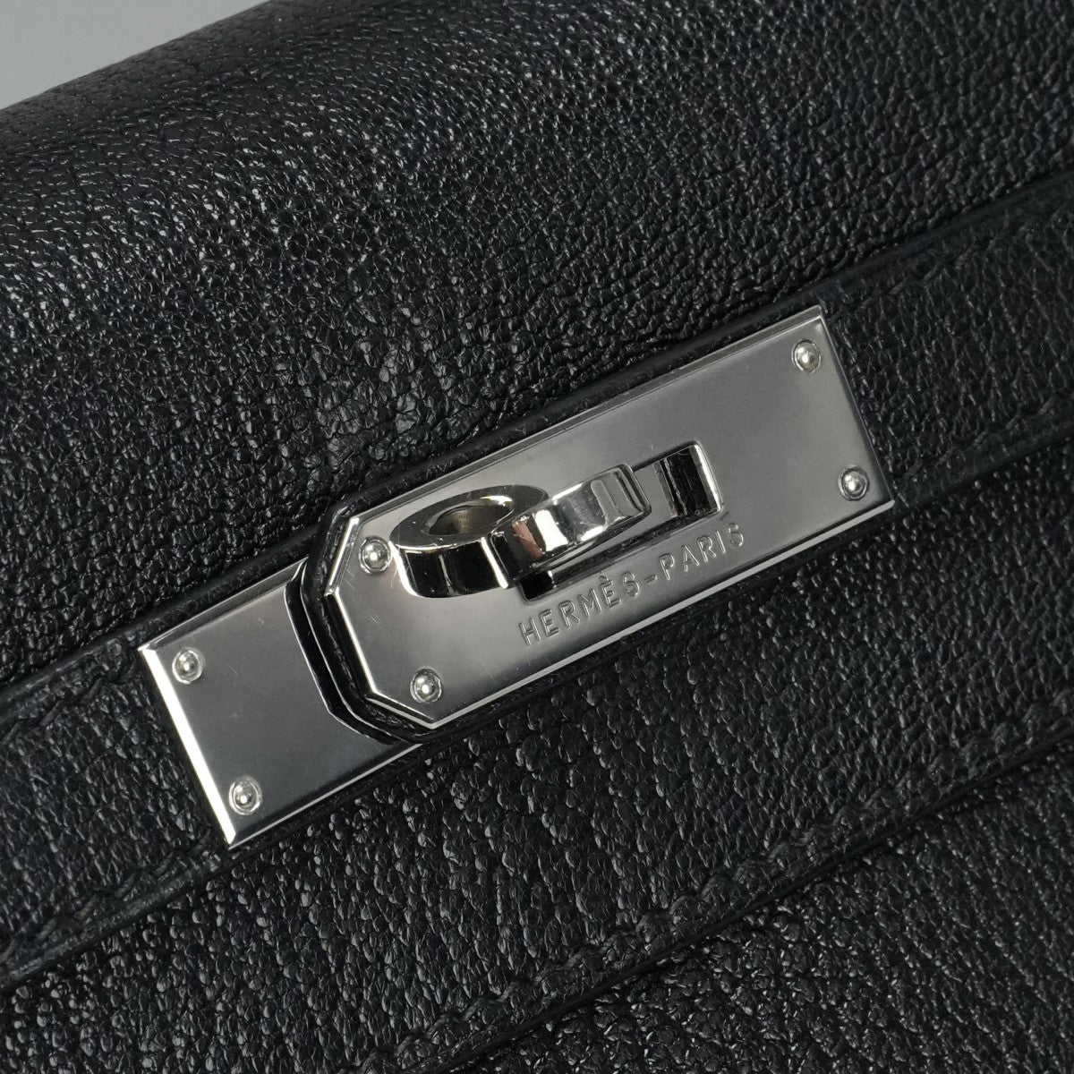 HERMES HERMES Kelly 28 Kelly 28 Bag, Tote Bag, Shoulder Bag, Chevre, Noir, Black, Silver Fittings Chevre mysore