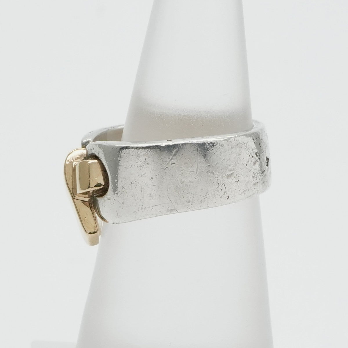 HERMES 헤르메스 러시 러셋 russet ring au750/ag925 실버 실버 리본 조합 골동품 금