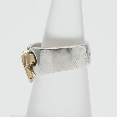 HERMES 헤르메스 러시 러셋 russet ring au750/ag925 실버 실버 리본 조합 골동품 금
