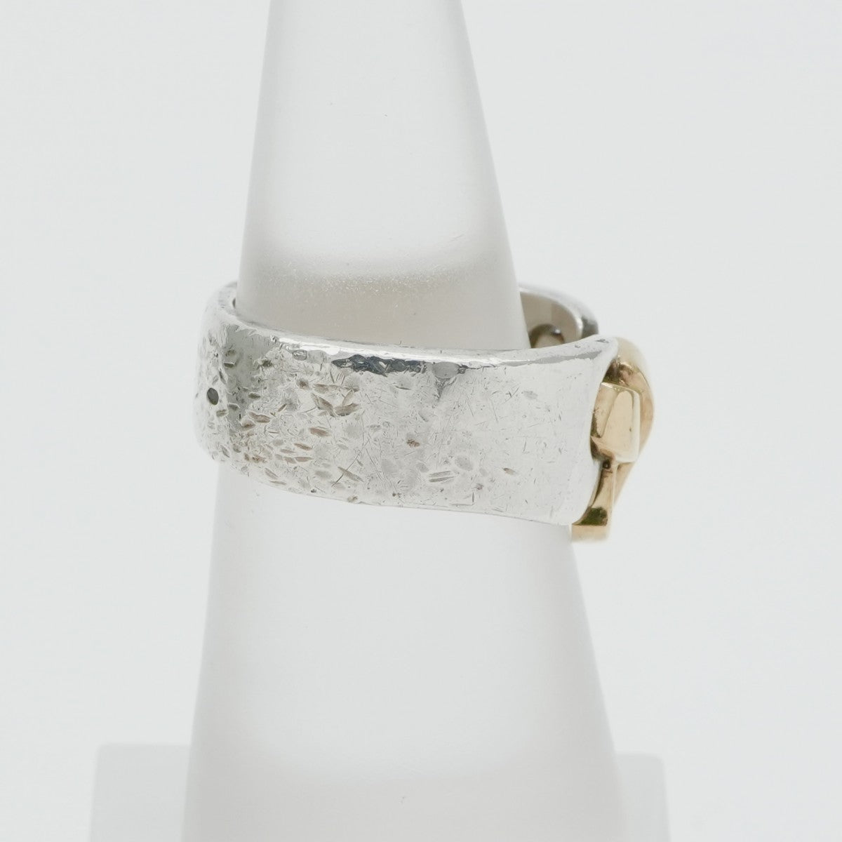 HERMES 헤르메스 러시 러셋 russet ring au750/ag925 실버 실버 리본 조합 골동품 금