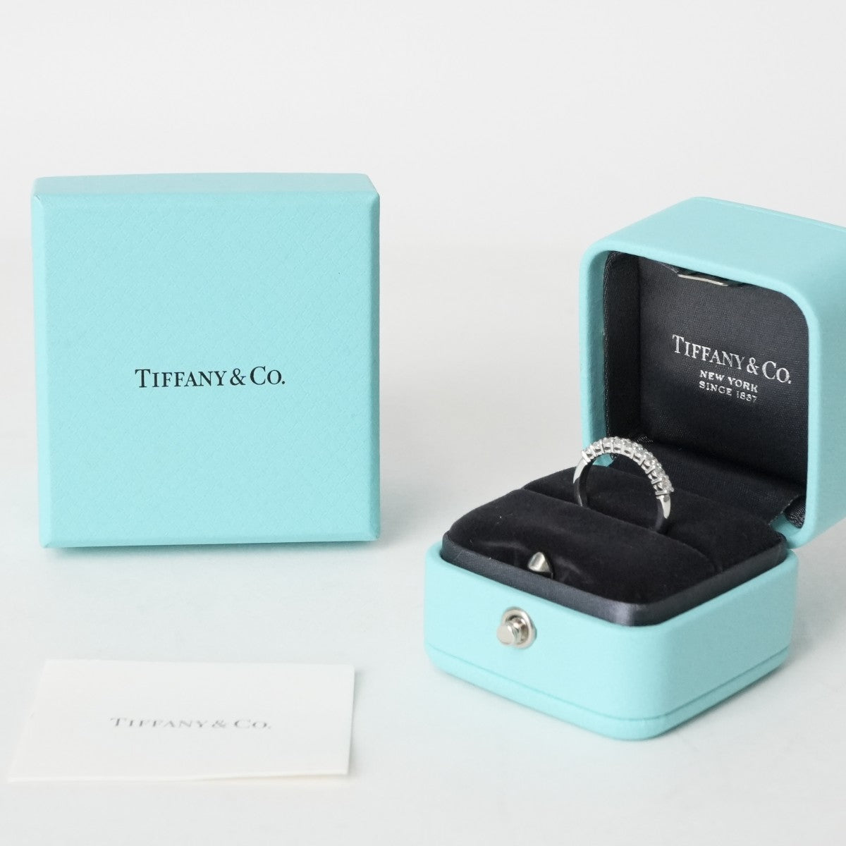 Tiffany & Co. Tiffany & Co. Bandling Bandling Tiffany & Co. Forever Ring PT950은 결혼 반지 결혼 반지 백금 다이아몬드