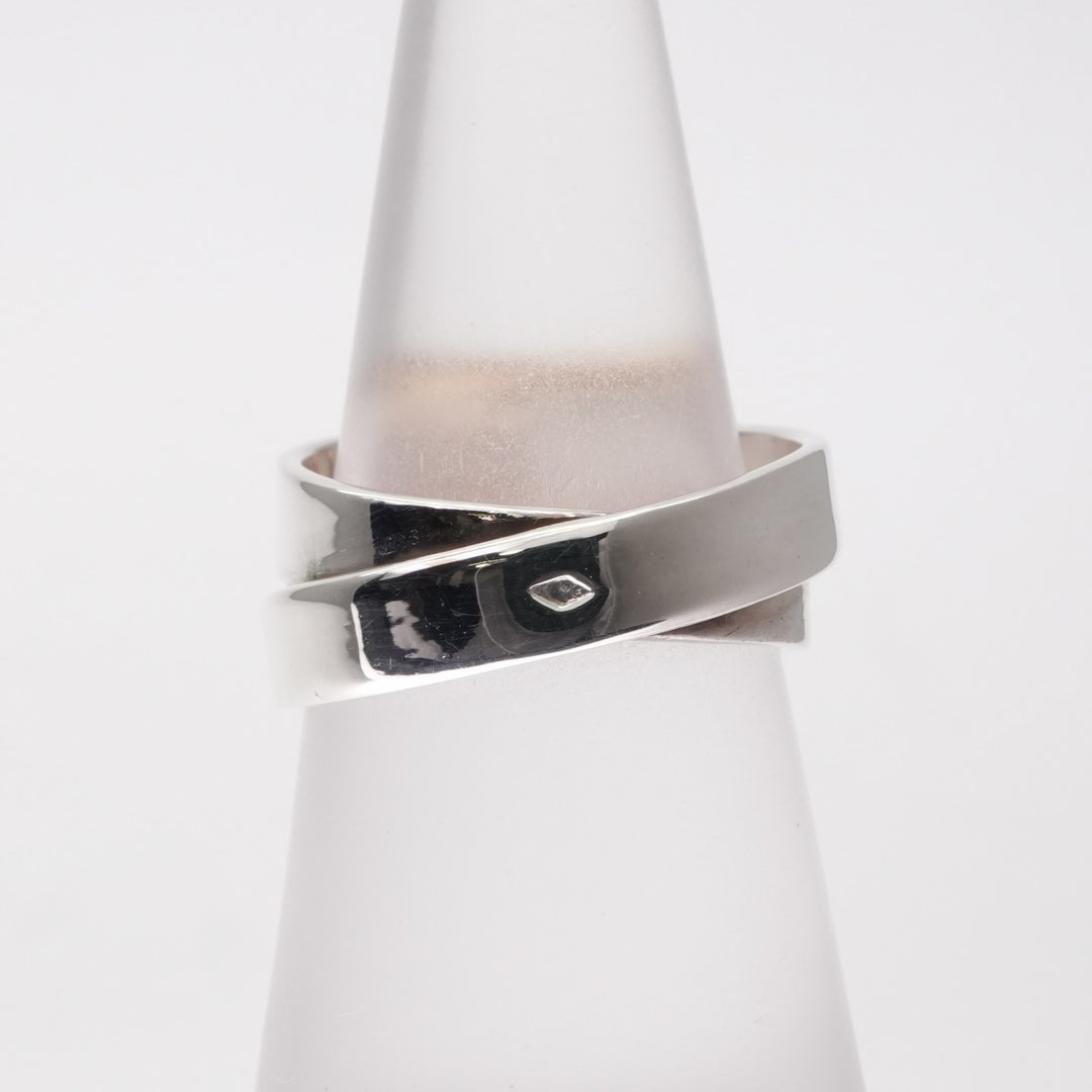 HERMES シルバー ダブルバンドリング HERMES ダブルリング シェーヌダンクル Chaine d'Ancre Punk (HERMES