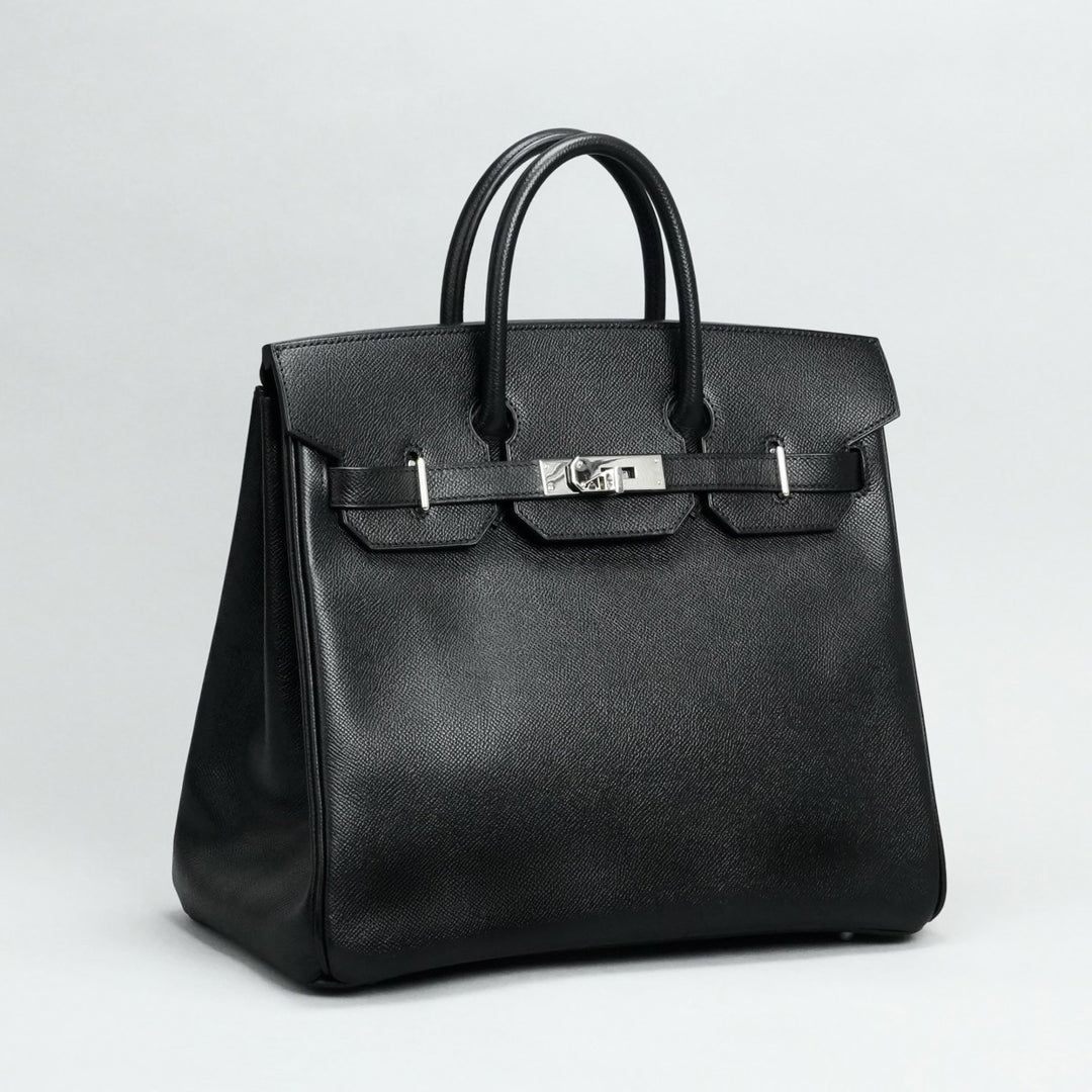 エルメス HERMES オータクロア32 オータクロア 32 バッグ トートバッグ エプソン ノワール Noir ブラック Black 黒 シルバー金具 エルメス HERMES オータクロア32 オータクロア 32 バッグ トートバッグ