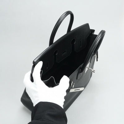 HERMES 爱马仕 Haut a courroies 32 Haut a courroies 32 袋子手提袋爱普生黑色银色硬件沃恩·爱普生