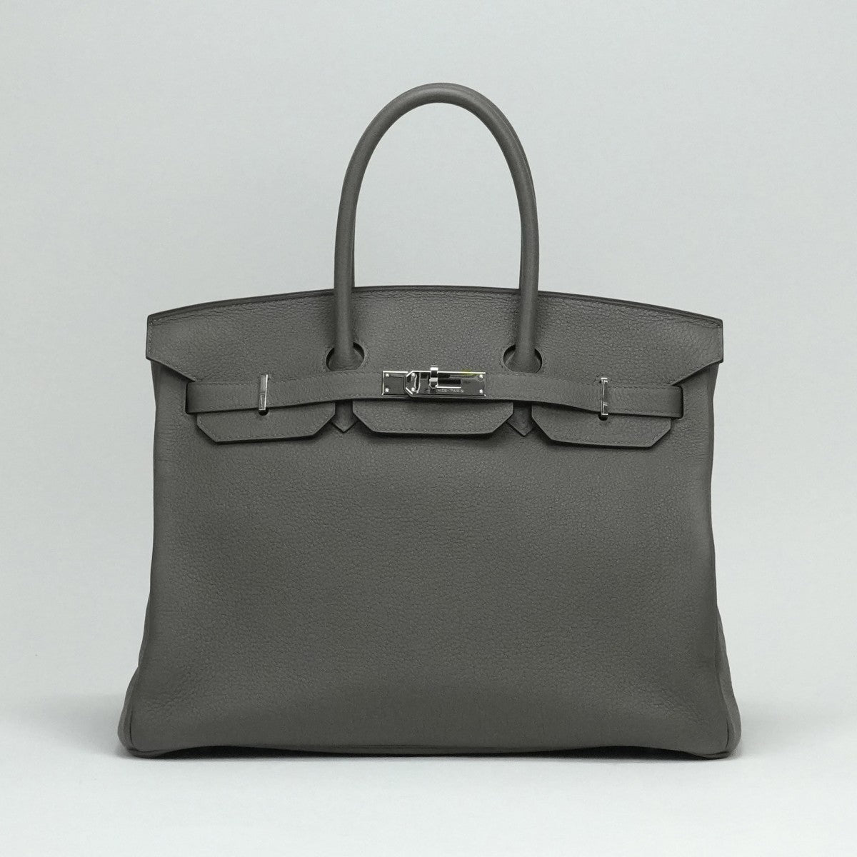 HERMES 爱马仕 Birkin 35 Birkin 35 袋子手提袋多哥灰色灰色银硬件