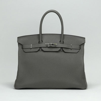 HERMES 헤르메스 Birkin 35 Birkin 35 가방 토트 백 토고 그리워 그 리 실버 하드웨어