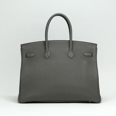 HERMES 爱马仕 Birkin 35 Birkin 35 袋子手提袋多哥灰色灰色银硬件