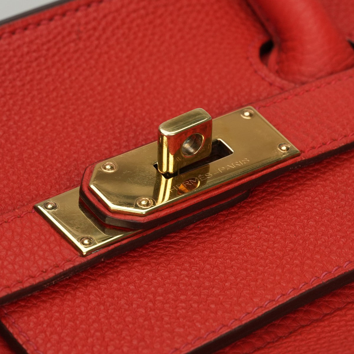 HERMES 爱马仕 Haut a courroies 40 Haut a courroies 40 Bag 托特包 Taurillon Clemence Vermillion 红 红金五金 手提包