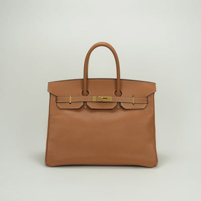 エルメス HERMES バーキン35 バーキン 35 バッグ トートバッグ アルデンヌ ゴールド Gold ブラウン brown 茶 ゴールド金具