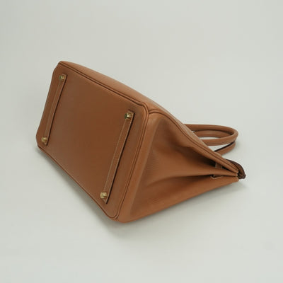 エルメス HERMES バーキン35 バーキン 35 バッグ トートバッグ アルデンヌ ゴールド Gold ブラウン brown 茶 ゴールド金具