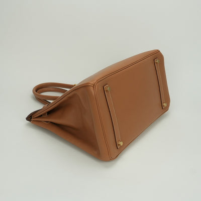 エルメス HERMES バーキン35 バーキン 35 バッグ トートバッグ アルデンヌ ゴールド Gold ブラウン brown 茶 ゴールド金具