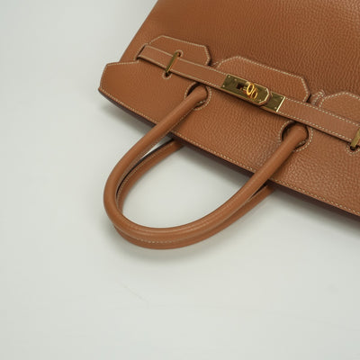 エルメス HERMES バーキン35 バーキン 35 バッグ トートバッグ アルデンヌ ゴールド Gold ブラウン brown 茶 ゴールド金具