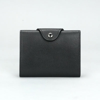 HERMES HERMES Iliad Wallet, Bifold Wallet, Mini Wallet, Mini Wallet, Gallop Do Chevre mysore Noir black silver hardware