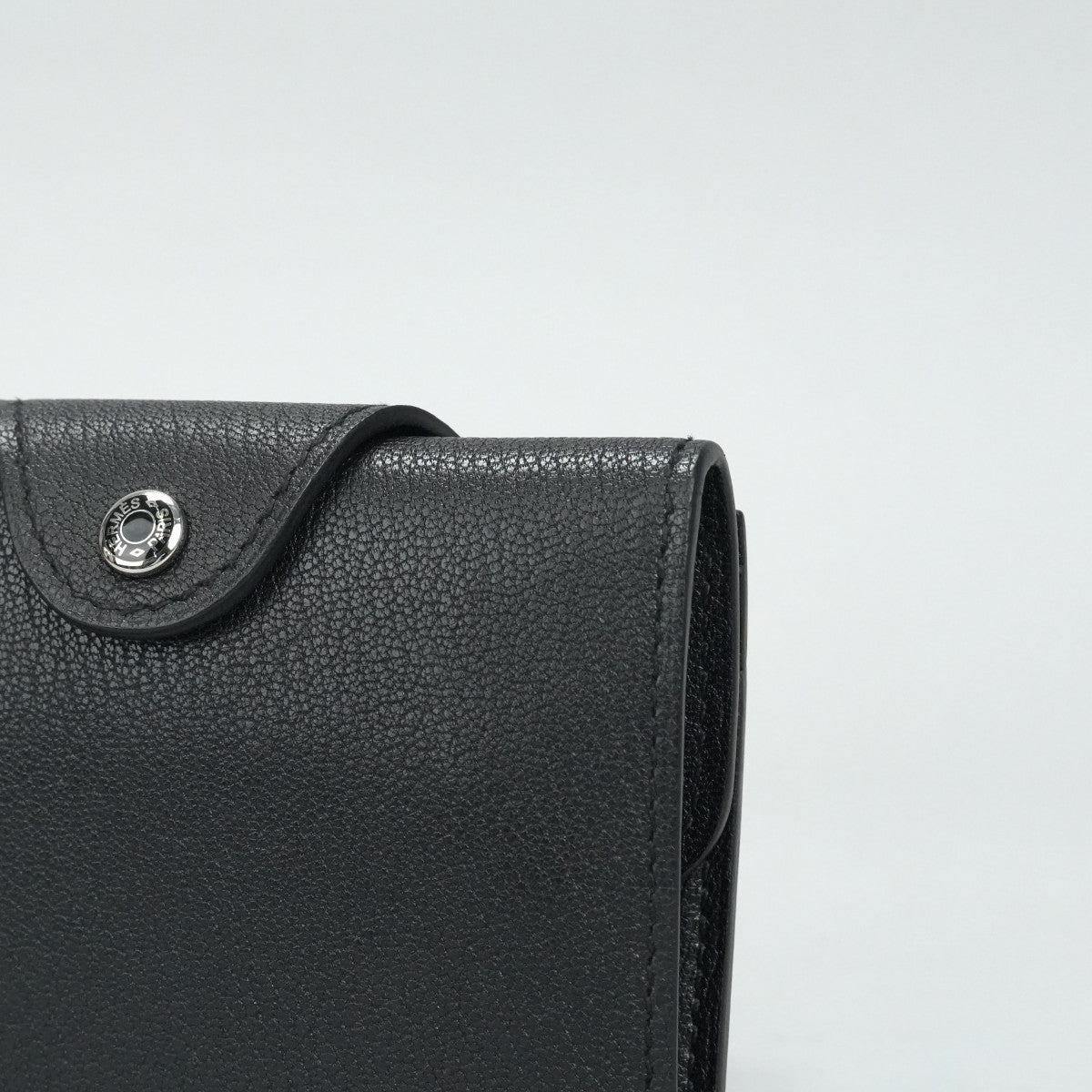 HERMES HERMES Iliad Wallet, Bifold Wallet, Mini Wallet, Mini Wallet, Gallop Do Chevre mysore Noir black silver hardware